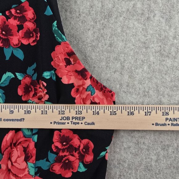 BCX Floral Sleeveless Dress With Keyhole Back & Ruffled Hem  Size 9 - Picture 8 of 8